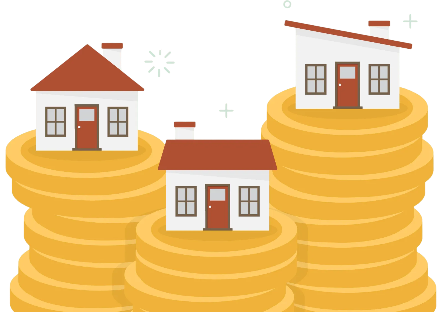 Houses on Coin Stacks